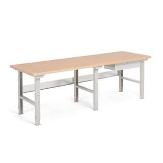 Dielenský stôl Robust so zásuvkou, 2500x800 mm