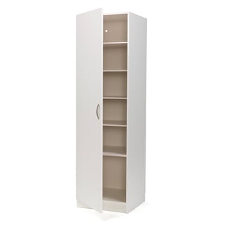 Clothes storage cabinet, L/H, 600x600x2100 mm, white, white