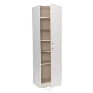 Clothes storage cabinet, R/H, 600x600x2100 mm, white, white
