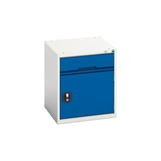Under bench storage BOTT®, 1 drawer + cupboard, 600x525x550 mm