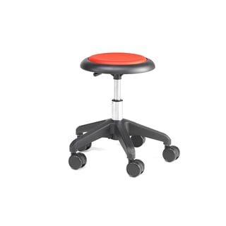 Mobile stool MICRO, H 380-510 mm, red