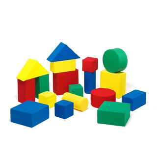 Foam building blocks MAJKEN, 18 piece set, combination 3