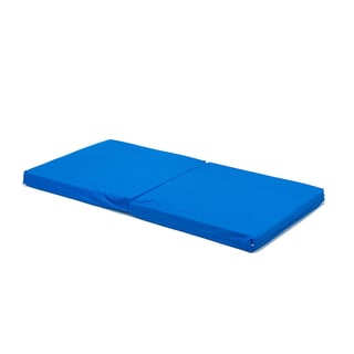 Folding play mat, fabric cover, blue
