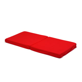 Folding play mat, fabric cover, red
