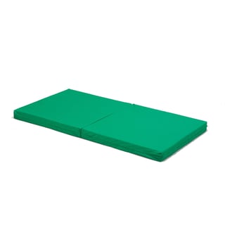 Folding play mat, fabric cover, green