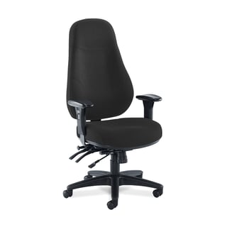 24 hour chair READING, black fabric