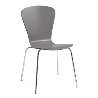 Stapelbare stoel MILLA, figuur, grijs