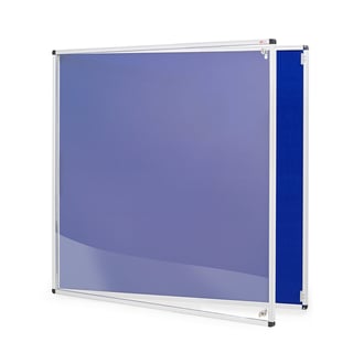 Tamperproof noticeboard, 900x900 mm, dark blue