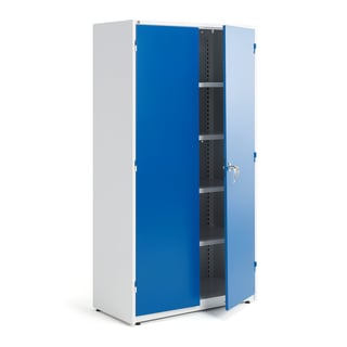 Dílenská skříň SUPPLY, 1900x1020x500 mm, bílá/modrá