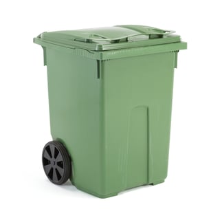 Wheelie bin CLASSIC, 1075x745x800 mm, 370 L, green