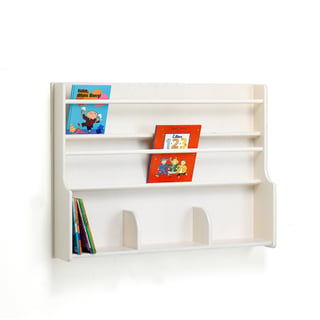 Wall mounted book and magazine display unit ÄLVSERED, white