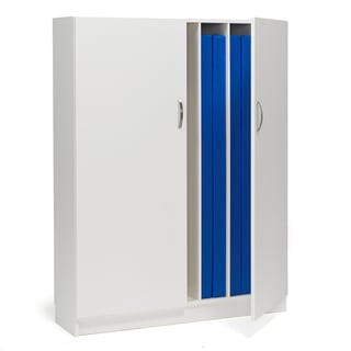 Storage cabinet for foldable mattresses, 1200x340x1585 mm, white, white
