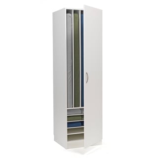 Mattress storage cabinet, 600x600x2100 mm, R/H, white, white
