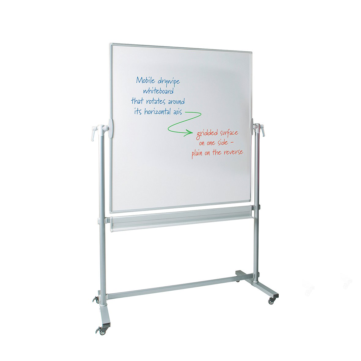 Budget revolving whiteboard, 1200x1200 mm | AJ Products