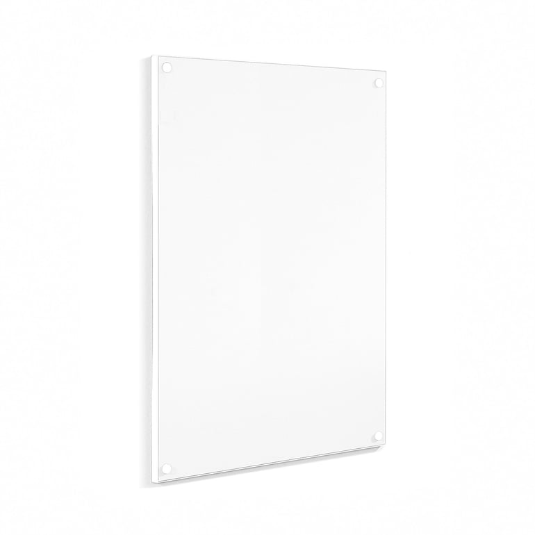 Frameless whiteboard, 1176x876 mm, white edging | AJ Products