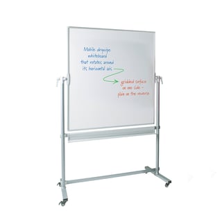 Budget revolving magnetic whiteboard, 1200x1200 mm