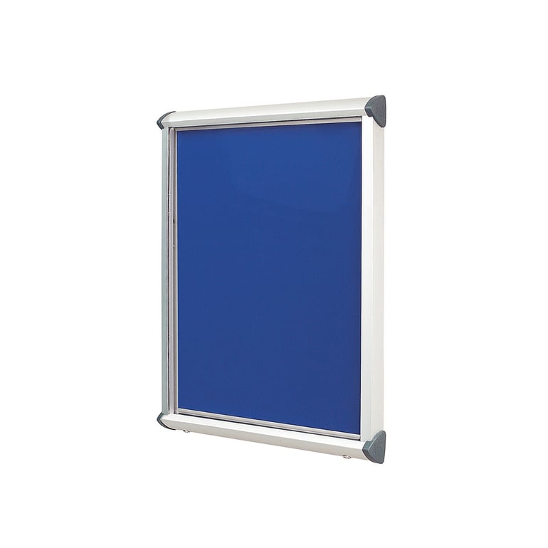 Outdoor notice board SHIELD, 1050x752 mm, royal blue | AJ Products