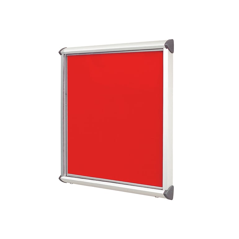 Outdoor notice board SHIELD, 1050x1012 mm, red | AJ Products