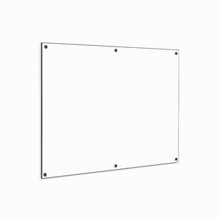 Frameless whiteboard, 1779x1176 mm, black edging