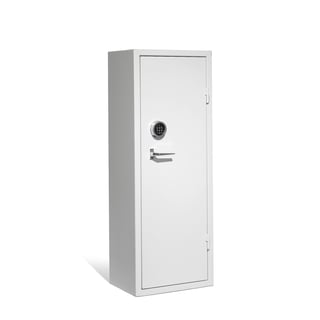 Bezpečnostní skříň CONTAIN, elektronický kódový zámek, 1500x550x400 mm, bílá