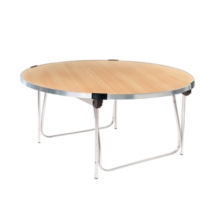 Round folding table, Ø 1220x584 mm, beech