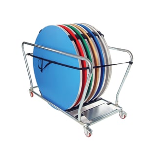 Round table trolley, 6 table capacity, 1738x751x1000 mm