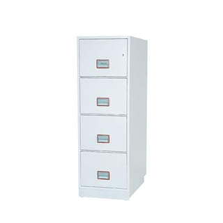 Fireproof filing cabinet, keylock, 4 drawers, 1405x525x675 mm