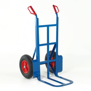 Rough terrain sack truck, pneumatic tyres, 350 kg load, 1140x605x450 mm