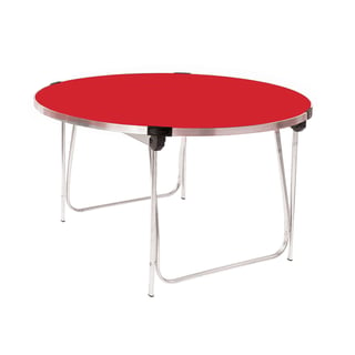 Round folding table, Ø 1220x698 mm, red
