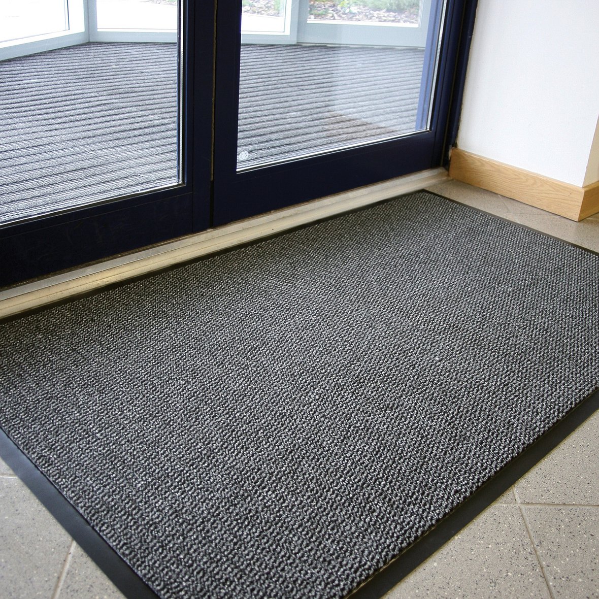 Entrance mat VYNA, 1200x1800 mm, grey | AJ Products