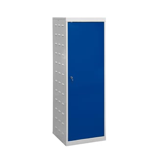 Charging laptop cabinet, 1 door, 1460x500x500 mm, blue