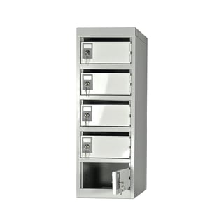 Post box lockers with doors, 5 comps, 900x300x385 mm