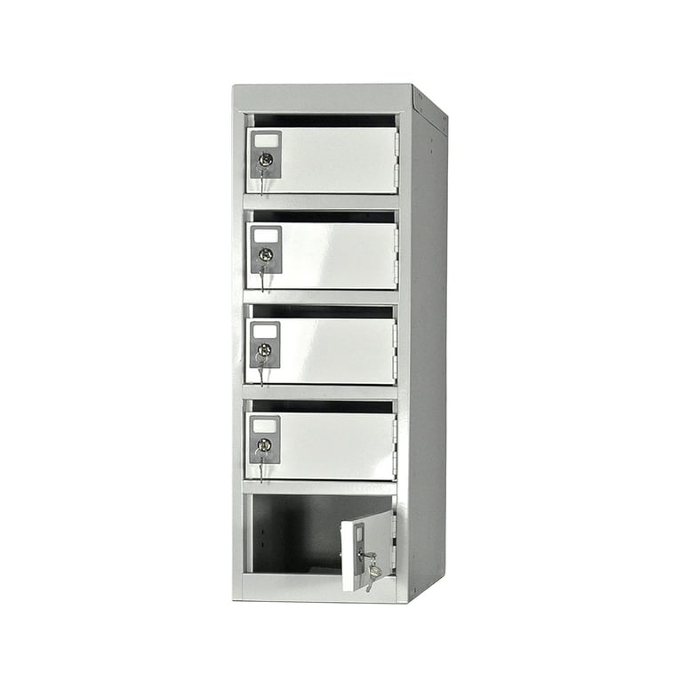 Post box lockers with doors, 5 comps, 900x300x385 mm | AJ Products