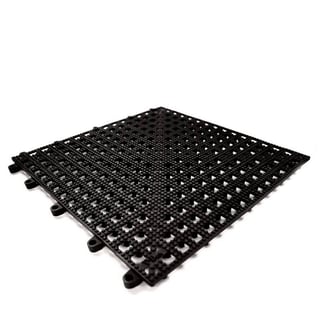 Wet area tiles FLEXI-DECK, 9-pack, black