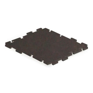 Interlocking rubber gym matting SPORT TILE, centre tile, 610x610 mm, black