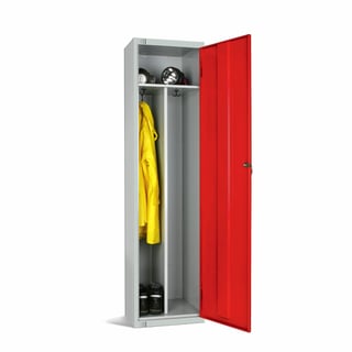Clean and dirty locker, 1800x450x450 mm, red