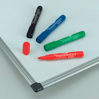 Drywipe whiteboard pens, 4-pack, assorted