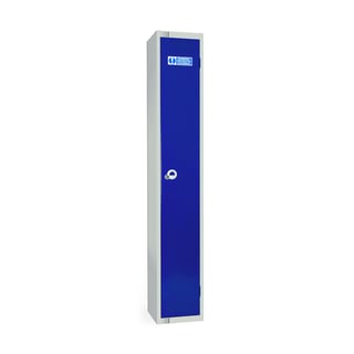 PPE locker, 1 door, 1800x300x300 mm, dark blue