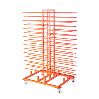 Drying trolley, 15 tray levels D 600 mm, 250 kg load