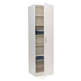Clothes storage cabinet, R/H, 600x600x2100 mm, white, white