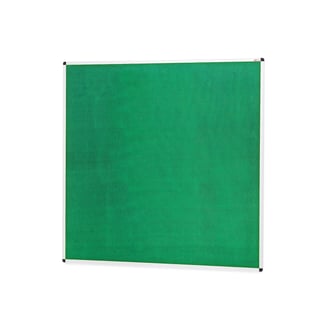 Aluminium framed noticeboard, 1200x1200 mm, green