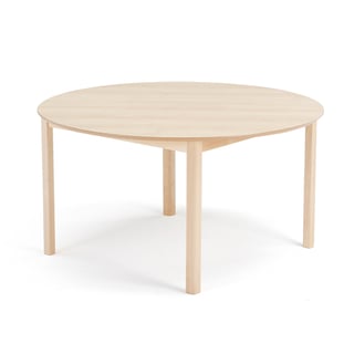 Children's table ZET, round, birch, 1200x630 mm