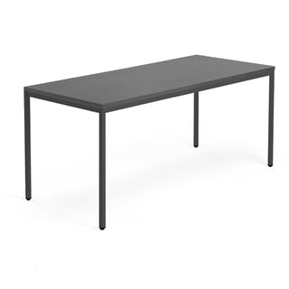 Skrivbord QBUS, 4-bensstativ, 1800x800 mm, svart, svart
