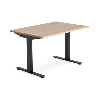 Kancelársky pracovný stôl MODULUS, T-rám, 1200x800 mm, dub/čierna