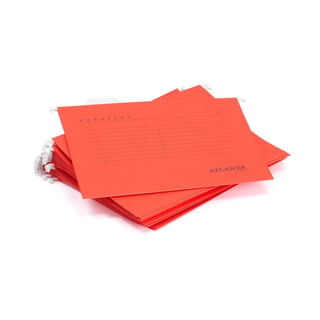 Závěsné desky, A4, červená, bal. 25 ks