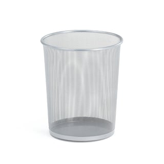 Waste paper basket, Ø 295x355 mm, 18 L, silver