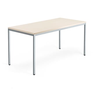 Stół MODULUS, 1600x800 mm, srebrny, brzoza
