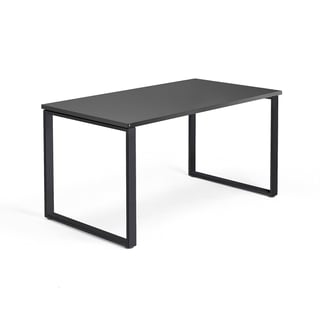 Desk QBUS, 1400x800 mm, O-frame, black frame, black