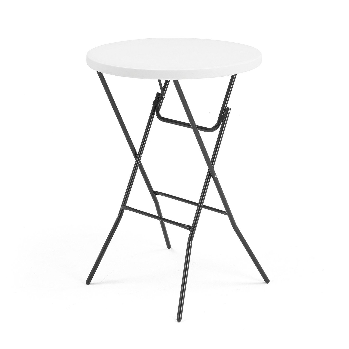 Plastic folding bar table CLARA, Ø800x1100 mm | AJ Products