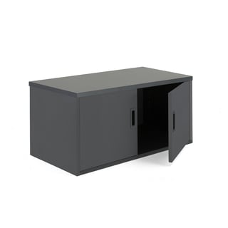 Büroschrank MODULUS, 400 x 800 x 400 mm, schwarz